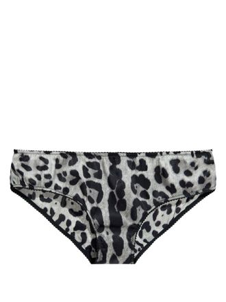 Dolce & Gabbana Slip met luipaardprint - Grijs