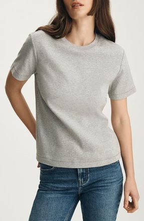 Mavi Nina Crewneck Cotton T-Shirt in Grey Melange at Nordstrom, Size Medium
