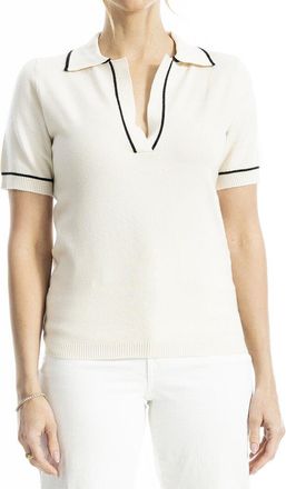 Max Studio V-Neck Polo Top