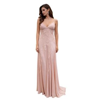 Aniye By Gowns, female, Pink, Size: XS Abito con pizzo