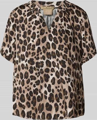 Smith & Soul Regular Fit Bluse aus Viskose mit V-Ausschnitt in Beige, Größe XS