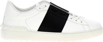 Valentino Garavani Calfskin Open Sneaker - Heren - Sneakers - Wit - 43 1/2 EU - Leer - Schoenen