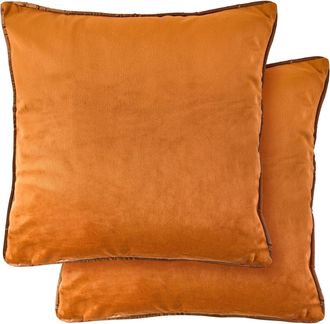 Emma Barclay Chelsea - Soft Touch Velvet Luxury Cushion Cover in Orange - Heather - Emma Barclay | TJ Hughes