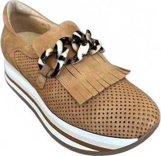 Softwaves Womens Carly Platform Loafers In Cognac