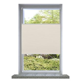 Berkfield Home Plisse Blind 90x125cm Creme in Cream | Size: 90x125 cm