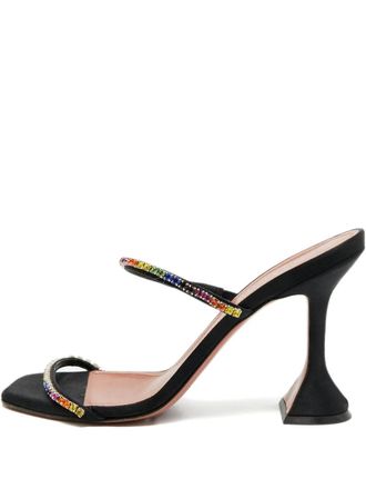 Amina Muaddi Gilda crystal-embellished sandals - Black