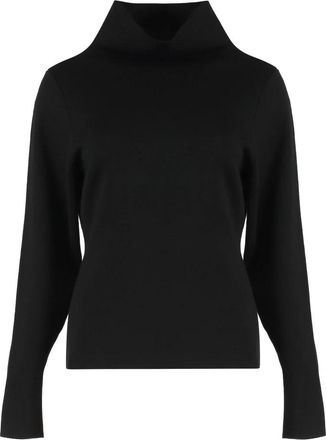 P.A.R.O.S.H. Trui met col van wol en kasjmier - Dames - Coltruien - Zwart - XS - Wol - Truien & Vesten
