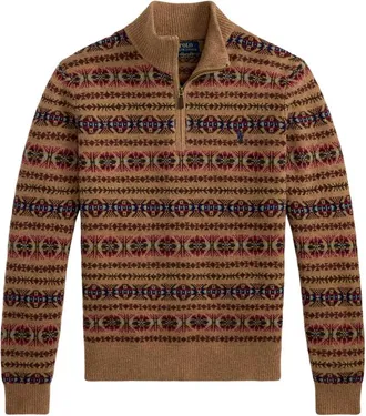 Ralph Lauren Fair Isle Half-zip Sweater
