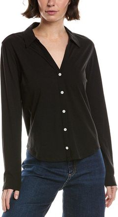 Lilla P Split Collar Button Down Shirt