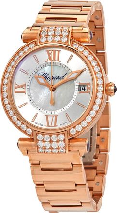Chopard Pre-owned Chopard Imperiale Diamond Silver with Mother of Pearl Center Dial Ladies Watch 384822-5004