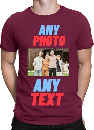 Generic Personalised T-Shirt UK | Design Your Own | Any Photo, Any Text | Men & Kids | Personalised Workwear Mens Tshirt | Printed Stag do Hen Party Create Yo
