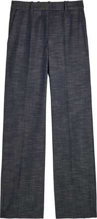 Joseph Morrisey Wool-blend Wide-leg Trousers - Blue - 44 (UK16 / XL)
