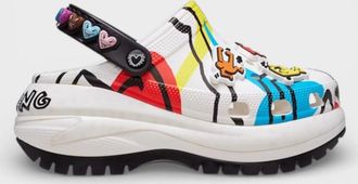 Crocs Womens Crocs Classic Mega Crush Clog Keith Haring - White - Size: 5