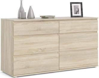 Dmora Cajonera Dmora, Color Roble, 153,4 X 83,7 X 50 Cm, Con Embalaje Reforzado