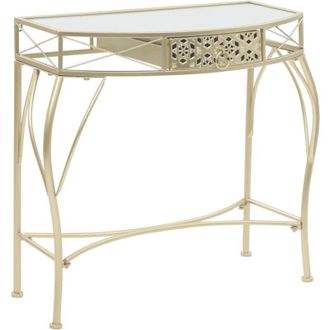 vidaXL Tavolino Laterale in Stile Francese in Metallo 82x39x76 cm Oro - Vidaxl