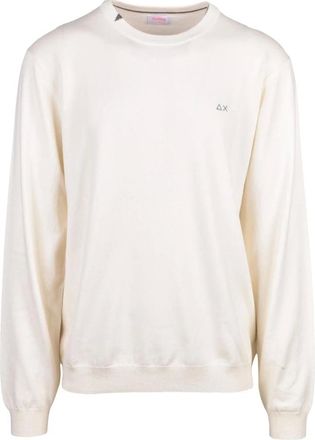 Sun 68 Pullover met ronde hals - Heren - Sweatshirts & Hoodies - Beige - Maat: 2XL Katoen