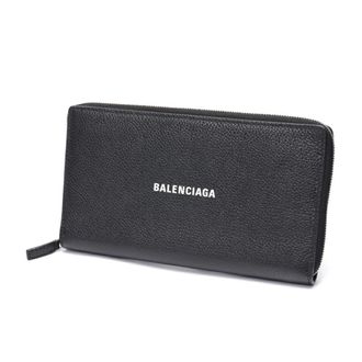 Balenciaga Black Leather Long Wallet (Bi-Fold) (Pre-Owned)