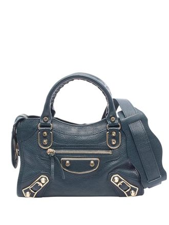 Balenciaga Borsa a tracolla Mini Motocross Classic Metallic Edge City 2010-2025 - Verde