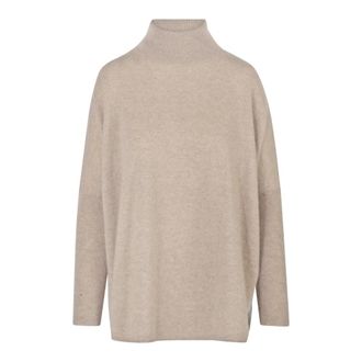 Absolut Cashmere Kasjmier Coltrui Poncho Trui - Dames - Cashmere truien - Geel - S - Kasjmier - Truien & Vesten