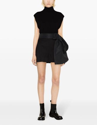 Alexander McQueen Alexander Mcqueen Womens Cupro Shorts - Black - Size EU 34 (Womens)