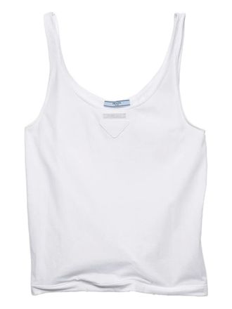 Prada Canotta con applicazione - Bianco