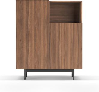 HERDASA Mueble Aparador En Melamina, Colecci&oacute;n Printed (602-1), Con 2 Puertas, En Nogal