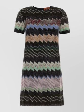 Missoni viscose blend chevron knit dress