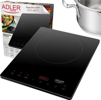 Adler Europe Ad 6513 Hobs Negro Encimera 29 Cm Con Placa De Inducci&oacute;n 1 Zona(s) - Adler