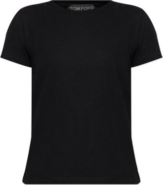 Tom Ford Cotton T-Shirt - Dames - T-shirts - Zwart - 2XS - Katoen - Tops