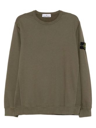 Stone Island Cotton Fleece Crew Neck Sweatshirt