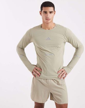 adidas Adi365 Climacool+ - Camicia a maniche lunghe color cargo wonder-Neutro