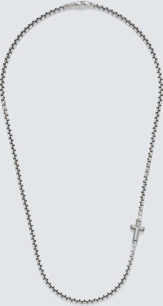 David Yurman Collar Cross Station de plata de ley