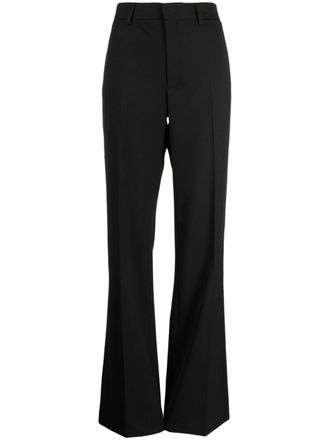 N°21 pressed-crease high-waisted trousers - Black