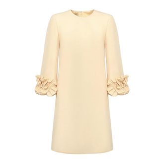 Valentino Garavani Dames, Jurken, Beige, Maat: S Zijde