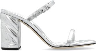 Alexander McQueen Muiltjes met hak - Dames - Muiltjes - Grijs - 39 EU - Leer - Schoenen