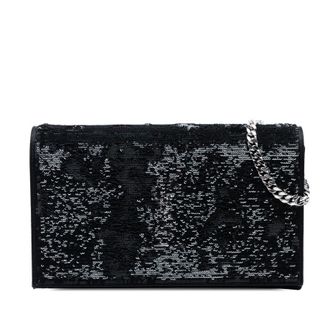 Saint Laurent Pre-owned Saint Laurent Sequin Monogram Kate Wallet on Chain BRSA.505110A.1117