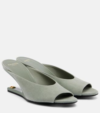 Balmain Mules con cu&ntilde;a de ante