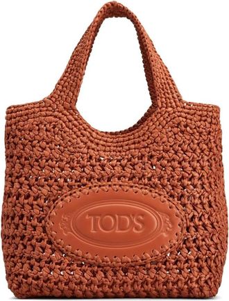 Tod's Orange Manici Tote Bag