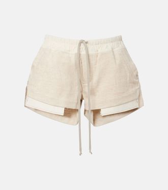 Rick Owens Fog cotton and linen Bermuda shorts
