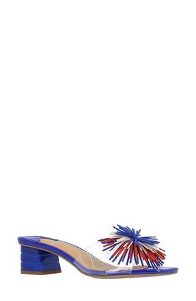J. Rene&eacute; Ozara Slide Sandal in Clear/Blue/White/Red at Nordstrom, Size 10.5