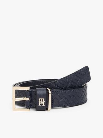 Tommy Hilfiger Leather Embossed Logo Belt