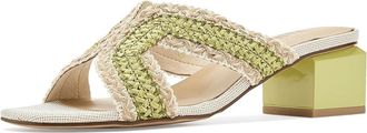 Vaneli Cyndia Womens Dress Sandals Lime/Cream Side Braid : 6.5 M (B), Textile