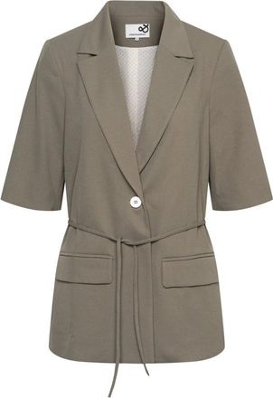 &Co Woman Jassen, Dames, Groen, 2Xl, Leer, Gina Blazer