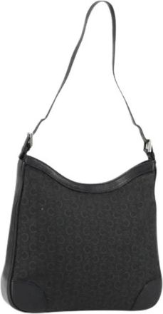 Celine Pre-owned Vintage Canvas Shoulder Bag - Dames - Vintage Schoudertas - Zwart - ONE Size - Leer - Vintage