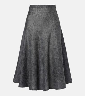 Alaia Alaïa Mohair and wool-blend midi skirt