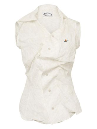 Vivienne Westwood Slim Fit Cotton Short Sleeve Casual Shirt