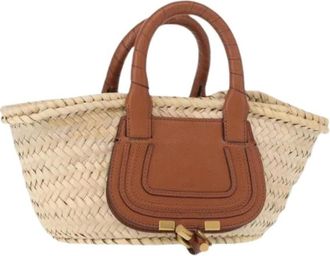 Chlo&eacute; Pre-owned Mini Bags, female, Beige, Size: ONE SIZE Pre-owned Marcie Basket Bag