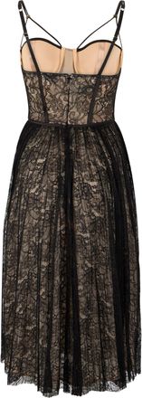 Elisabetta Franchi Womens Dress Lace Black-Nude Polyamide Black/nude