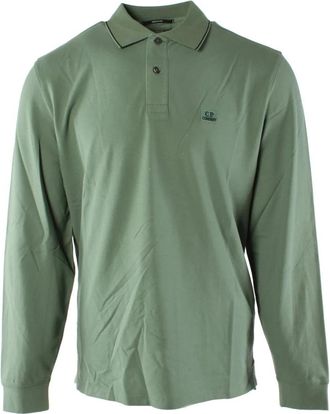 C.P. Company Stretch Piquet Polo - Heren - Polos - Groen - S - Katoen - Tops