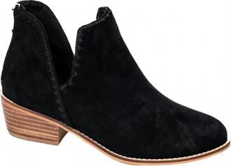Corkys Footwear Womens Spice It Up Booties In Black Faux Suede